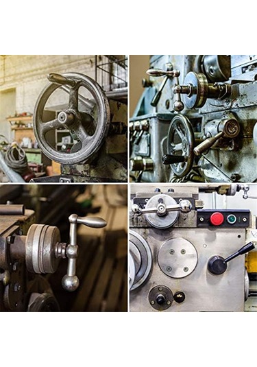 Nayomiglow Kelepçeleme Kolları Vida Düğmeleri Kol M10 X 12mm Dişli Çelik Döner Kol Tutacağı, 2 Adet 12x6x3cm