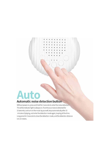 Teltree Taşınabilir Bebek Uyku Makinesi - 10 Rahatlatıcı Ses, Otomatik Gürültü Algılama Ve Şarjlı Pil İle Uzun Süreli Kullanım