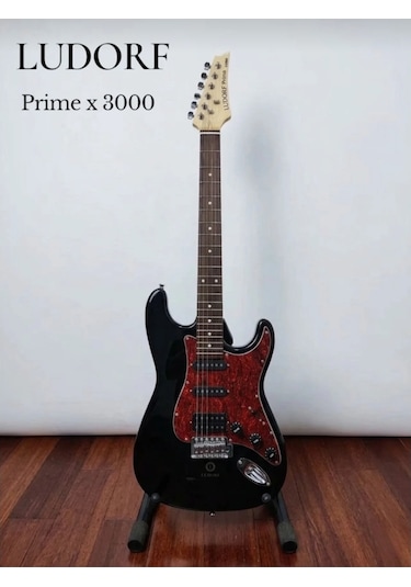 Ludorf Prime X3000 Elektro Gitar Profesyonel Seviye Siyah