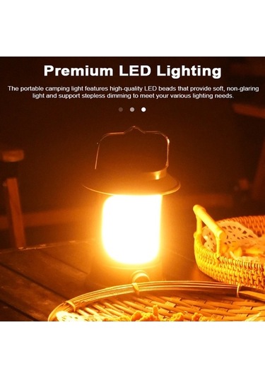 Tongxida Yeşil Led Kamp Işığı, Solar/c Type-c Şarjlı, Ayarlanabilir Parlaklık, Dayanıklı Mekan Işığı Yeşil Yeşil