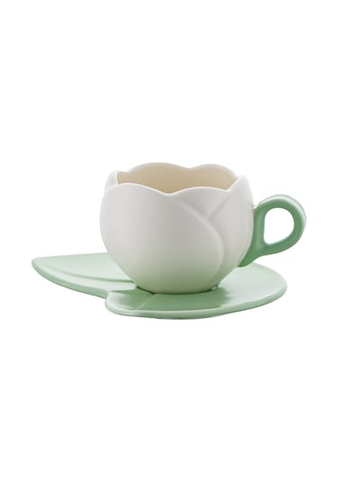 İstanbul Porselen Lale Kahve Fincan Takımı Çok Renkli 90 ML 6'lı