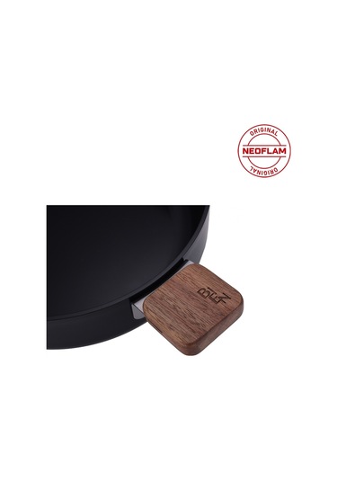 Neoflam Bien Black 7 Parça Indüksiyonlu Tencere Tava Seti, Akasya Ağacı Sap Ve Kulplu