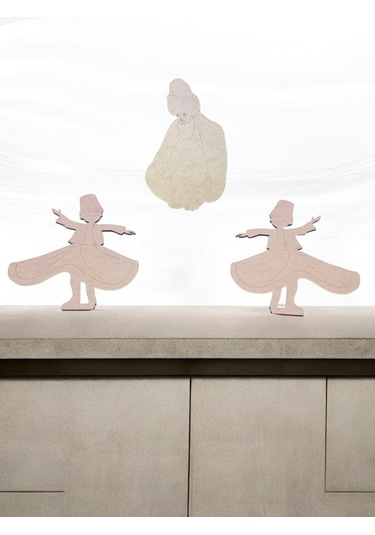 Türk Kahramanları Mevlana Ve Semazenler Büyük Boy Ahşap Hobi Boya