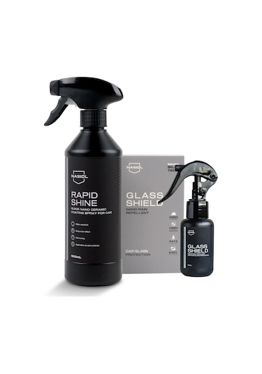 Nasiol-SET 12-Rapidshine Hızlı Detay Spreyi ve Glasshield Nano Yağmur Kaydırıcı Sprey Seti