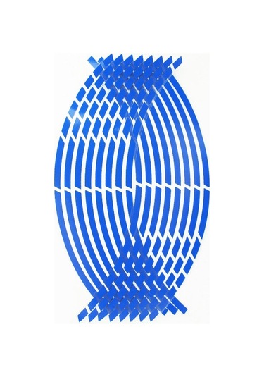 Motosiklet Jant Çıkartmaları Kişilik Tekerlekleri Modifiye Çıkartmaları Mavi Kırmızı