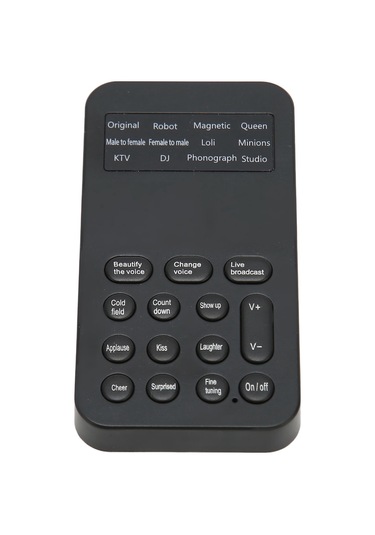 Mufunye El Tipi Minik Ses Değiştirici 8 Efektli Ses Ayarı Fonksiyonu Mikrofon Tool Cep Telefonu Bilgisayar Tablet Xbox Ps4 Uyumlu Dahili Pil İle