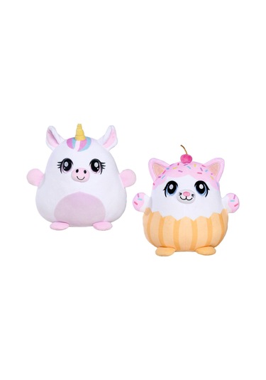 "nicotoy Cute Softies Animals 24cm 2ass. Cup Cake Kedi Çok Renkli