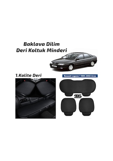Renault Laguna 1 1994-2002 Arası Siyah Deri Oto Koltuk Minderi