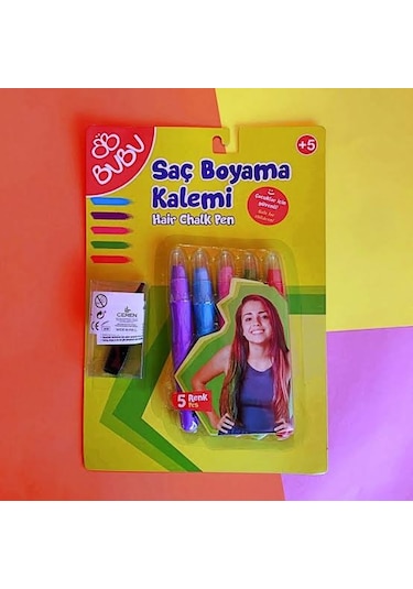 BUBU Hair Chalk Saç Boyama Kalemi 5 Renk