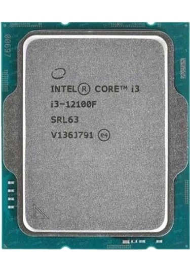 Intel Core İ3 12100f 17mb 4çekirdekli Vga Yok 1700p 58w Kutusuz+fansız