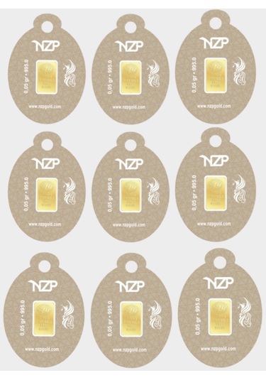 0.05 Gram 24 Ayar Altın - 9 Adet