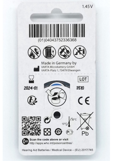 Remcell 675 Numara 1.45V İşitme Cihazı Pili Blister 6 x 5'li