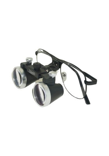 Hiperlupa St435 İnce Çerçeve Cerrahi Loupes Büyüteç Gözlük 3.5x420 Değişken Pupil Mesafeli Metal Çerçeve