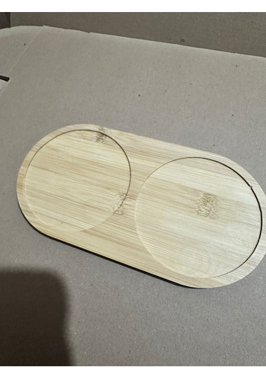 Bambu Yağdanlık Altlığı - Minimalist Ve Çok Yönlü Bambu Oval Altlık Açık Kahverengi