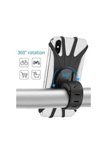 Larimar Silikon Esnek Bisiklet Telefon Tutucu - 9067154230425lmr Çok Renkli