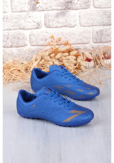 Lig Titan Saks Mavi Orjinal Ürün Çim Saha Halı Saha Erkek Futbol Ayakkabı Saks