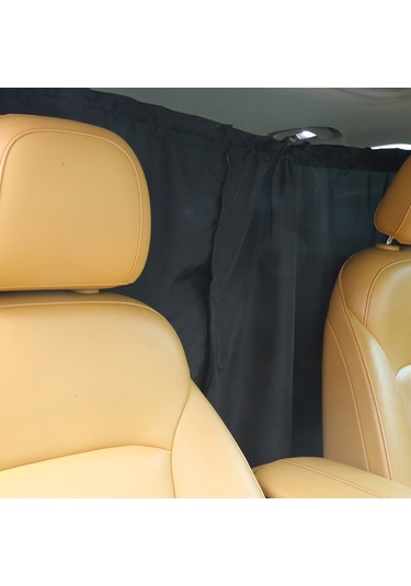 Jeehugo Araba İçin Gizlilik Ve Güneş Engelleyici Perde - Ön-arka Bölüm Ayrıcı, Siyah, Yoğun Poliester, 138x82cm