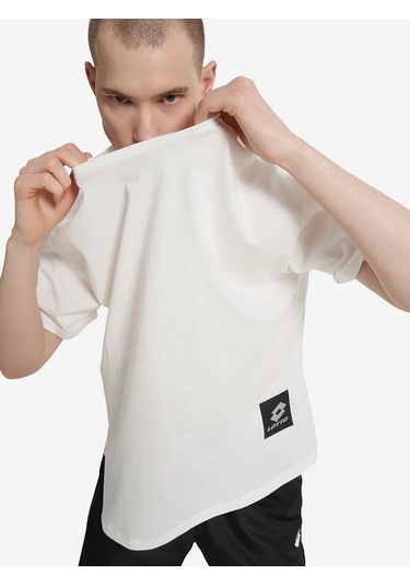 Lotto Erkek Oversize Uno Tişörtü 363298463 Beyaz