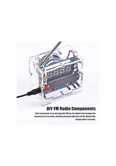 Springsun Mini Tea5767 Fm Radyo Alıcısı Şeffaf Kabuklar Fm Radyo Radyo Üretim Kiti Dıy Toplu Fm Radyo