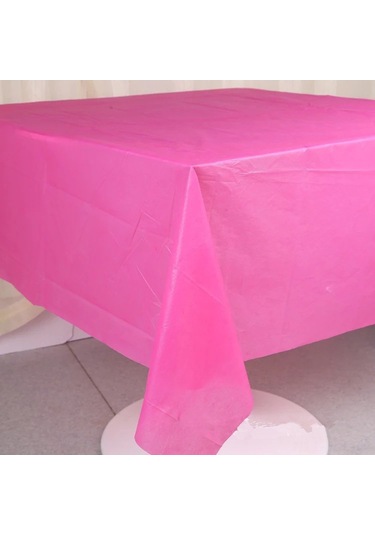 Padalink 137x183 Cm Pembe Pe Masa Örtüsü - Kaliteli, Şeffafsız, Tek Parça - Doğum Günü, Parti, Piknik İçin - Lehimli Ve Kolay Temizleme