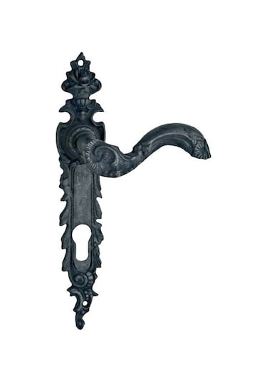 Prinç Döküm Antik Siyah Rustik Eskitme,ferforje Tipi Osmanlı Kapı Kolu Hft01019