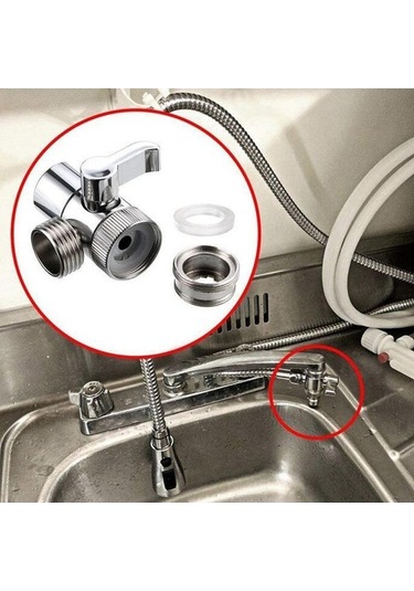 Trendooze Temizlik Kolaylıklı Yüksek Performanslı Duş Başlığı Yönlendirici - Gümüş Gümüş