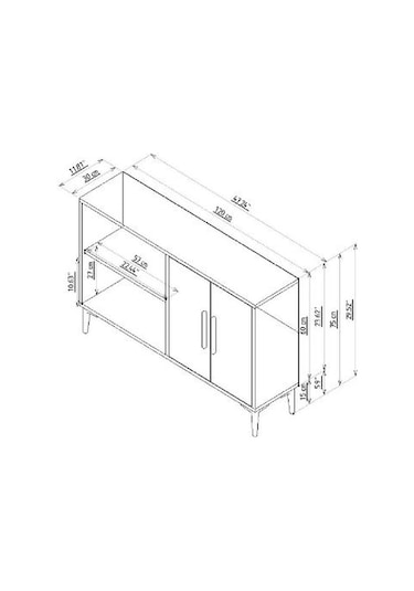Revo Konsol Tv Sehpası Tv Ünitesi Modern Tasarım-meşe