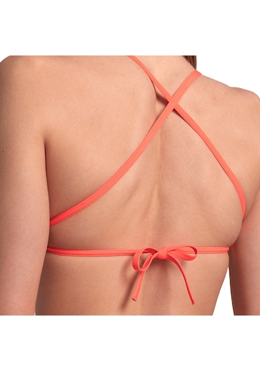Arena Team Swim Top Tie Back Solid Kadın Pembe Yüzücü Bikini Üstü 004768300 Pembe