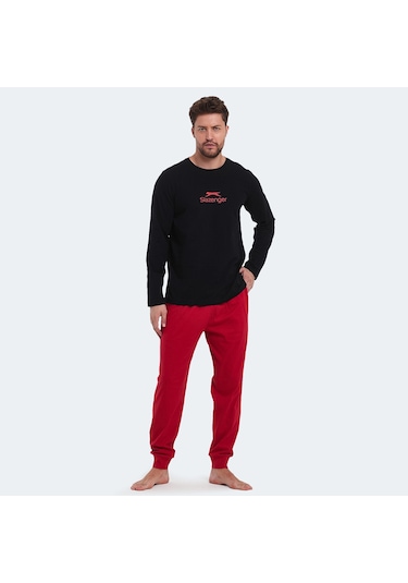 Slazenger PARTH IN Erkek Pamuklu Siyah Pijama