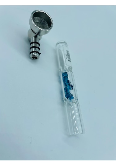 Isıyadayanıklı Metal&cam Pipo 9cm-2parça//pc44