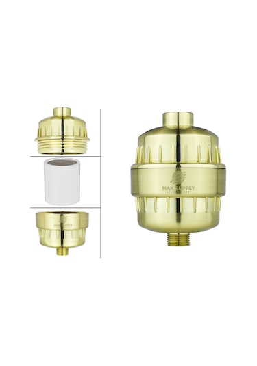 Mak Supply Duş Filtresi - Duş Arıtma Cihazı Gold Altın