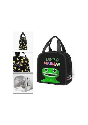 Pazly Çocuk Öğle Yemeği Çantası Banban Bahçesi Isı Yalıtım Çanta, İlkokul Öğrencileri İçin Piknik, 20x21x11.5cm, Polyester%90, Oxford%10, Fermuarlı Multilayer Yapı Çok Renkli