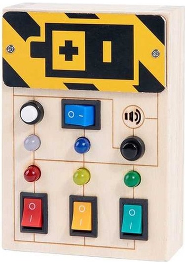 Pazly Panosu Oyuncakları Öğrenme Led İçin Geeroyoo Eğlenceli Eğitici Devre Çocuklar Ahşap - Vn