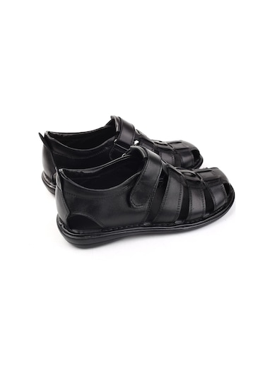 Castle Black 8520 Ortopedik Hakiki Deri Erkek Sandalet Ayakkabı 001