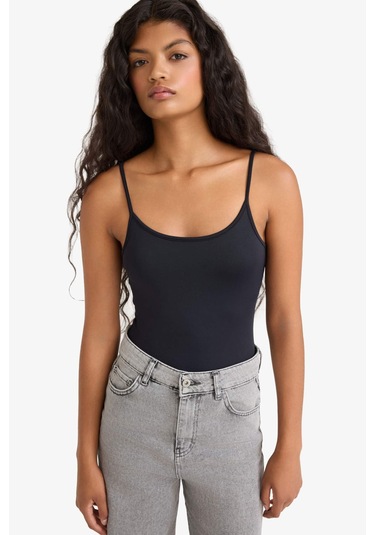 Defacto İnce Askılı Basic Düz Çıtçıtlı Body F9522ax25aubk81 Siyah-bk81