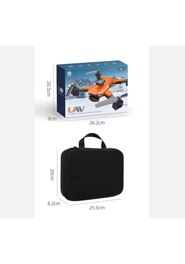 4 Kanatlı Optik Akış Katlanabilir Çantalı Drone Seti Kameralı