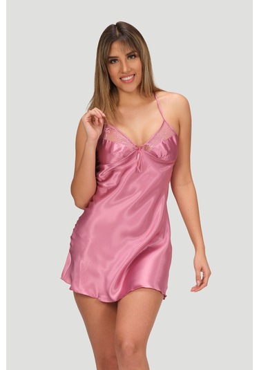 NBB Kadın Gül Rengi Precious Gecelik Sabahlık Takımı