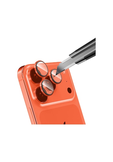 Apple Uyumlu iPhone 17 Pro Max Zore Mikro Kamera Lens Koruyucu Gri