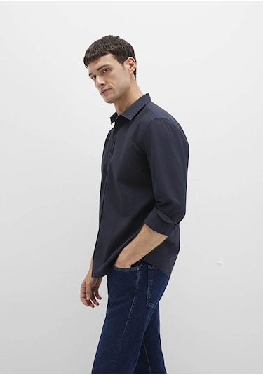 Mavi Uzun Kol Lacivert Erkek Gömlek M0211673-70489 Lacivert