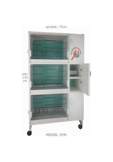 İstanbul Kafes Model 3Y Pvc Kuş Dolabı