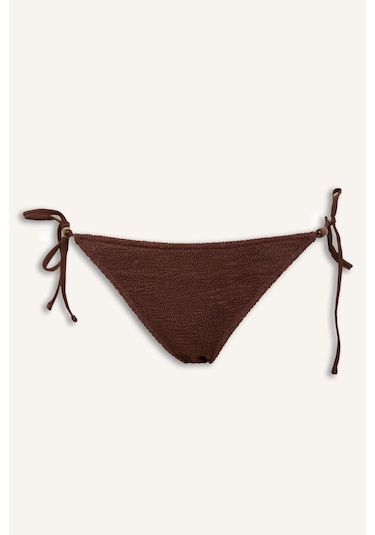 Defacto Regular Fıt Kırışık Dokulu Kahverengi Bikini Alt E0208ax26smbn341 Kahve-bn341