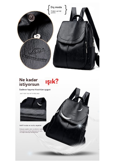 Ebedi Şans Büyük Kapasiteli Hırsızlığa Karşı Sırt Çantası-kahvere Kahverengi