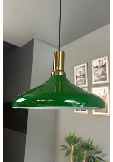 Champion Yeşil Eskitme Fener Başlık Tekli Avize Sarkıt Salon Mutfak Butik Aydınlatma Avizeler Yeşil