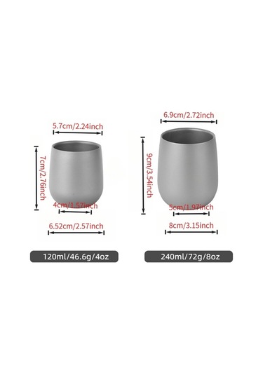 Novahub Tomshoo 120ml Titan Kamp Bardağı - İzolasyonlu Çift Katmanlı, Dayanıklı Ve Renkli Çok Renkli