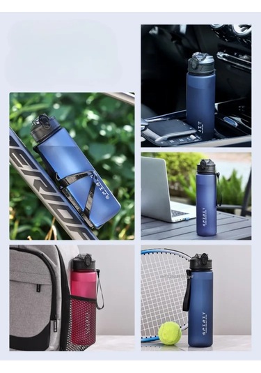 750ml Pipetli Su Şişesi Zaman İşaretleyici Büyük Kapasiteli Motivasyon Plastik Black 750ml Black