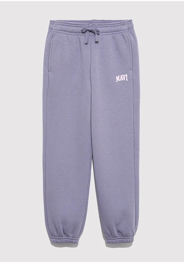 Mavi Logo Baskılı Lila Kız Çocuk Eşofman Altı M7010000-70973 Lila