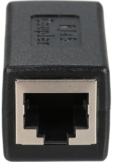 Qingmipy Rj45 Ağ Kablosu Birleştirici: İki Kabloyu Uzatmak İçin Çift Bağlantı, Gürültü Engelleme, Sabit Sinyal Transferi - Siyah Abs + Bakır Çekirdek