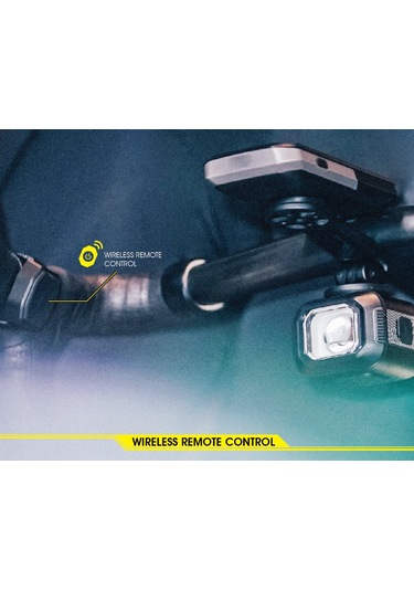 Moon Titan Max 1700 Lm Kumandalı Bisiklet Ön Far Aydınlatma Siyah