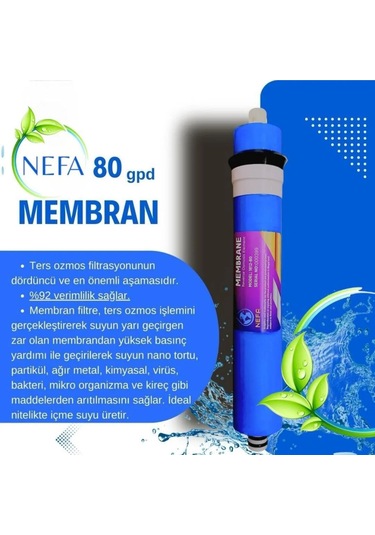 Üm Arıtma Cihazına Uyumlu Post Karbon-alkali-mineral-80gpd Set