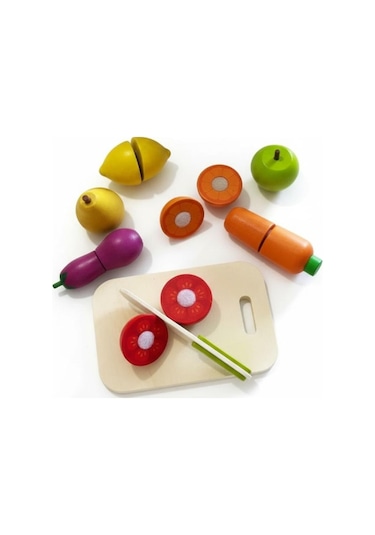 Hobby House 17 Parça Kesilebilir Ahşap Meyve Sebze Oyuncak Seti